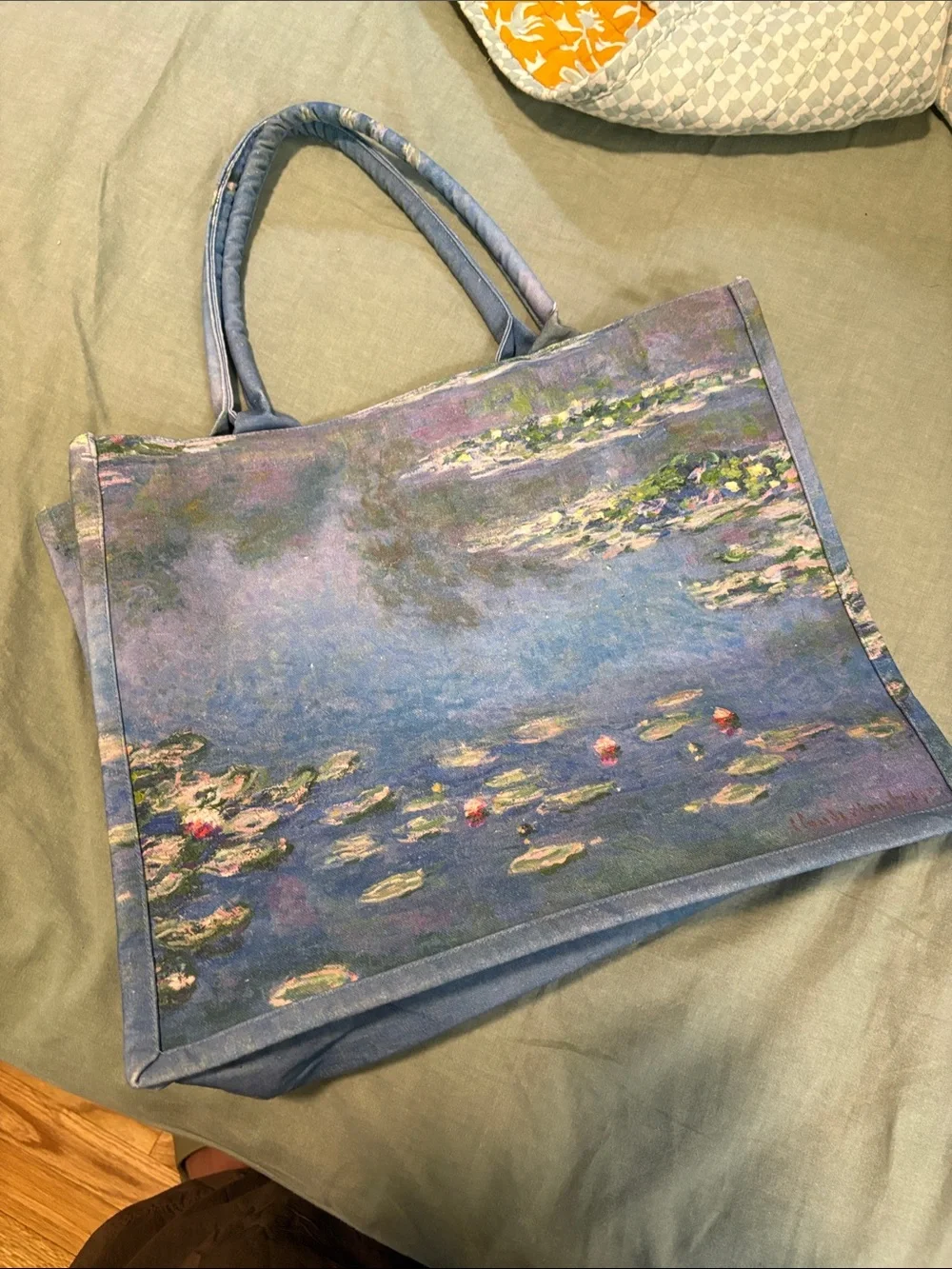 Claude Monet Water Lilies Canvas Tote Bag Museum MET Phillips Collection NWT